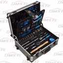 176pcs Aluminum Trolley Case Tool Set Silver Professional Car Repair Household Hand Tools Screw Driver Gift for Father's Day