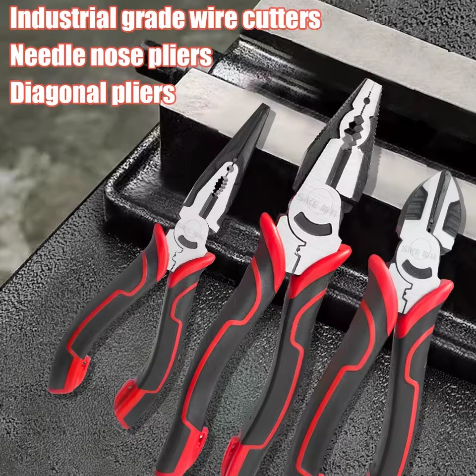 Industrial-grade Slotted Pliers, Pointed Pliers, Wire Cutting Combination Pliers, Cable Cutter Multi-functional Hardware Cutter