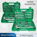 Mirror Finish and Matte Finish Styles Guaranteed Strong Torque Boxed 14 Pcs Dual-Use Wrench