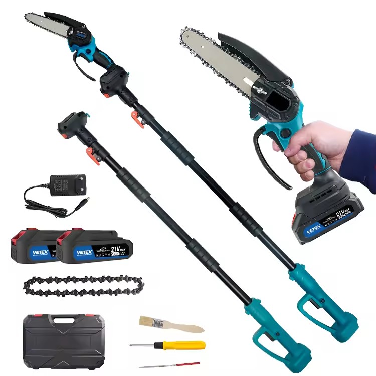 3 in 1 Whole Set Battery Powered Electric Cordless Chainsaw Pruning Shear Pruner With Extendable Telescopic Pole