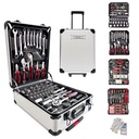 187-Piece Universal Ratchet Trolley Case Set Customizable OEM Auto Repair Wrench Bit Combination CR-V Hard Case Silver 1 Year