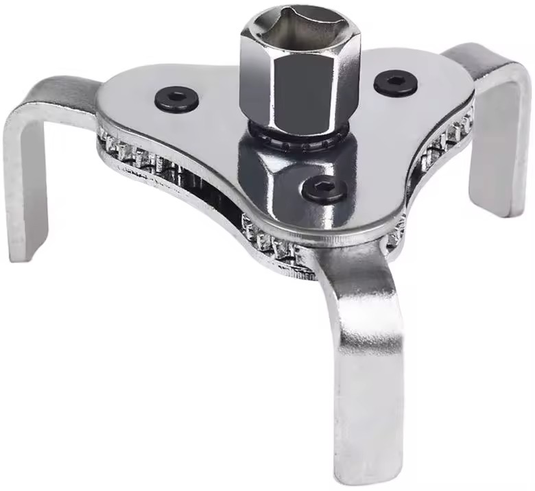 Adjustable 3 Jaw Universal Oil Filter Wrench Tool Steel Remover for Motorcycles Cars Trucks