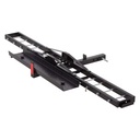 Steel Motorcycle Carrier 600 Lbs Capacity Hitch Mount Ramp Customizable Incline Dirt Bike Scooter Ratchet Straps Stabilizer