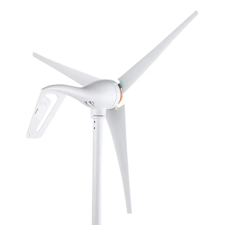 Wind Turbine Generator 500W 24V Three Blades Adjustable Wind Direction for Home Farm RVs