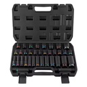 Mechanical Tool Box Set Hand Tools 1/2 Inch Color Hex Impact Socket Set Short Long Socket Set for Pneumatic Wrenches OEM ODM