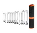Customized OEM Industrial DIY Carbon Steel Double Head CR-V Combination Wrench Set 250lb-ft Max Torque Ratchet Wrench Repairing