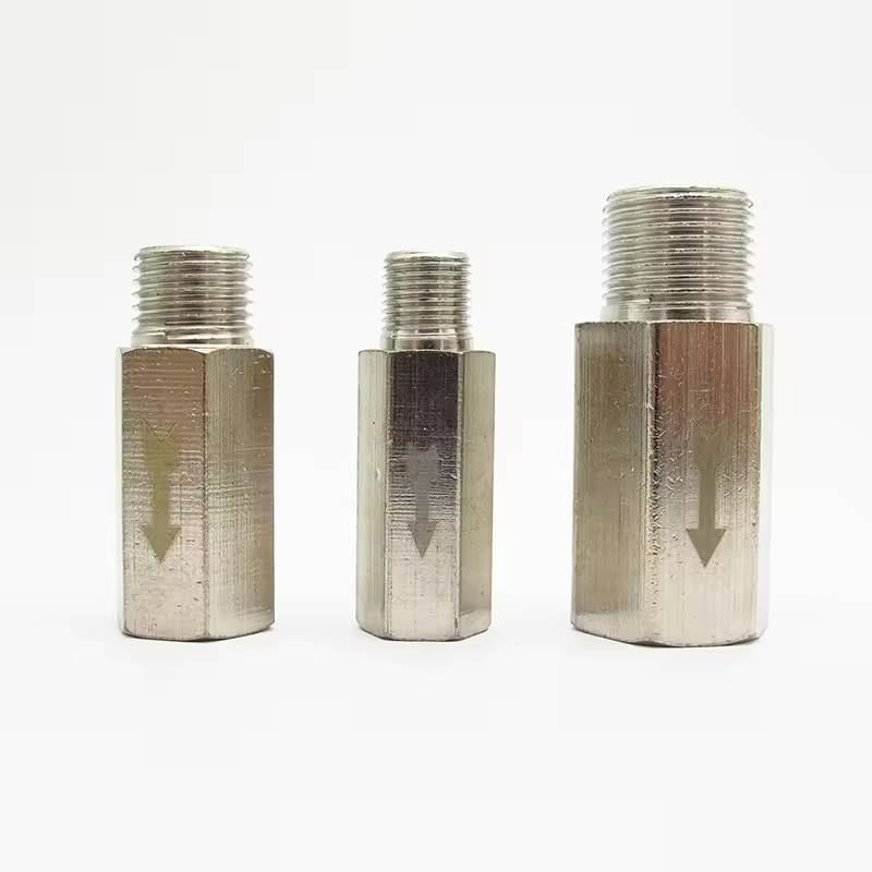 1/8\" 1/4\" 3/8\" 1/2\" BSP Male Female Brass Pneumatic Full Port One-Way Stop Check Valve for Air Water Oil Gas
