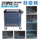 7 Drawers Heavy Duty Garage Storage Trolley Lockable Cabinet Multi-Functional Foam Tray Hand Tools Set