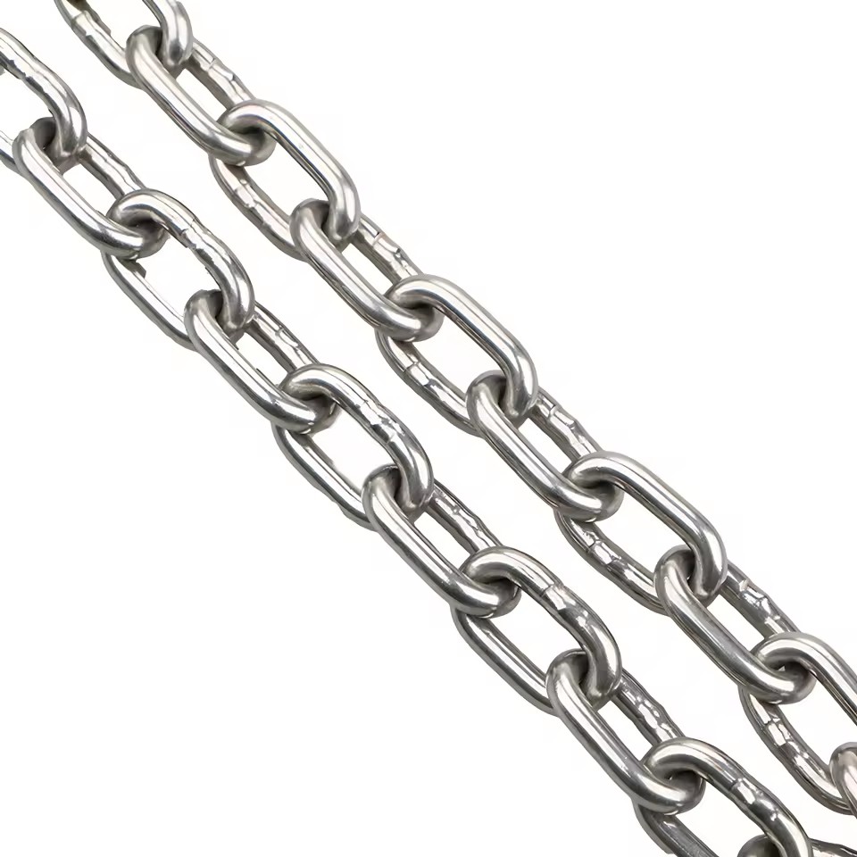 High Quality 304 Stainless Steel Chain Roll Chain Stainless Steel Metal DIN763 DIN766 Stainless Steel Chain