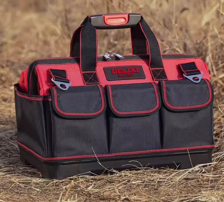Customized Logo Heavy Duty 16" 1680d Oxford Fabric Canvas Tool Organizer Bag Waterproof Electrician Tool Bag Kit Men Carpenter
