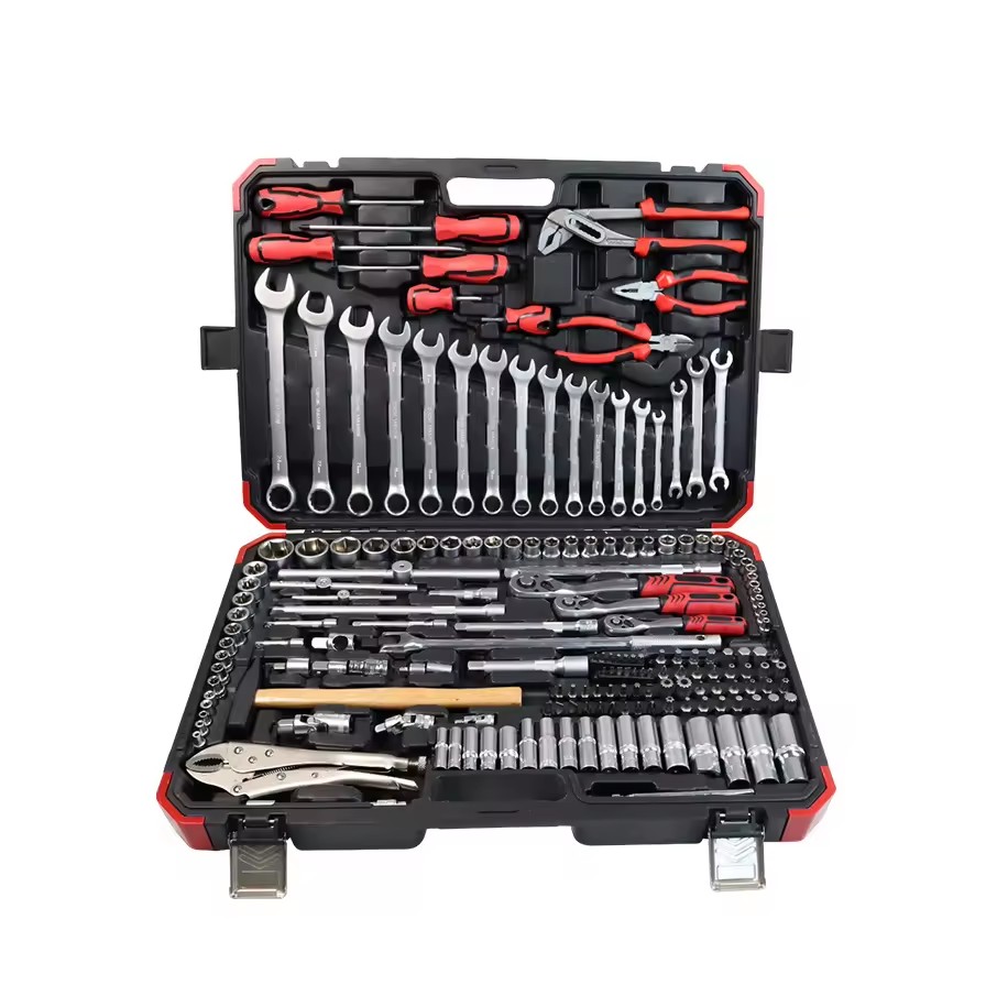 180 Pcs 1/2 3/8 1/4 Inch Drive Automotive Flexible Head Car Repair Mechanic Tool Ratchet Socket Spanner Set