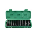 10pcs Black Long Style Hexagon Socket Wrench Set 8-24mm Electric Wrench Tool OEM Customizable Car Repair Tools with Box