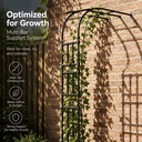 Trellis Wall-Mounted Galvanized Steel Weather-Resistant Plant Support for Roses Vines Clematis Space-Saving Outdoor Garden Arbor