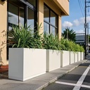 Factory OEM ODM Powder Coated Rectangular Aluminum Planter Box Modern Outdoor Large Metal Garden Planter for Commercial