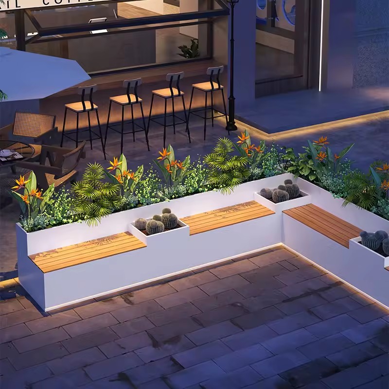 Metal Planter Box, Flower Pot, Garden Planter, Raised Garden Bed, Metal Flower Box, Plantingcontainer, Outdoor Planter