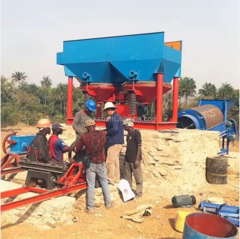 Mineral Separator Gravity Jig Separation Machine Small Gold Tin Ore Diamond Barite Pulsator Jig Concentrator