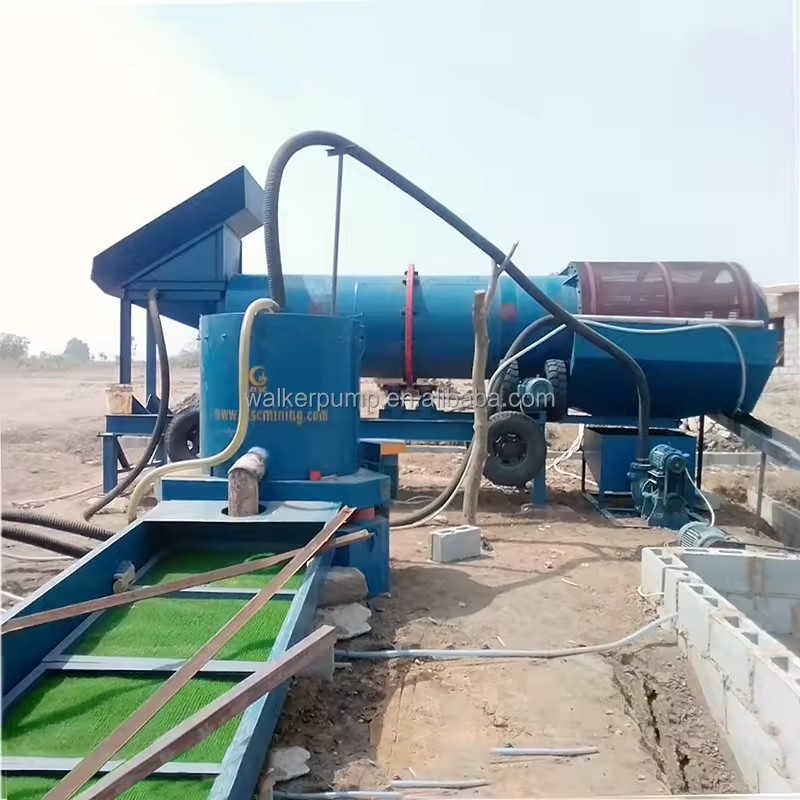 High Quality Mining Machinery Mineral Separator Alluvial Trommel Gold Washing Plant