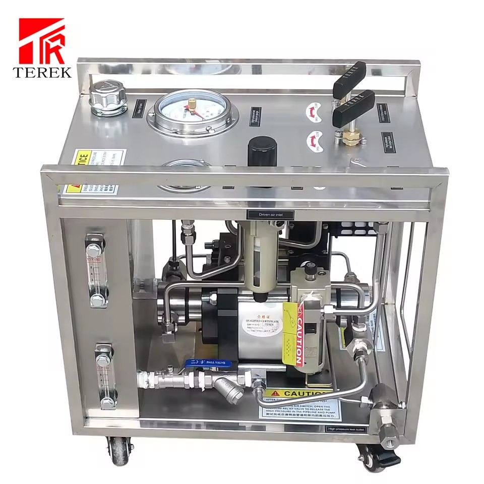 Pneumatic liquid booster pump unit for Hydraulic oil or water