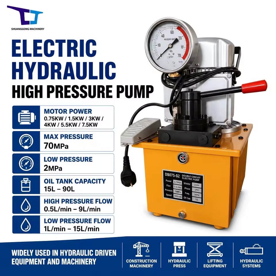 Electric High Pressure Hydraulic Oil Pump Station with Solenoid Valve 220V/380V 70MPa for Crimping Tool Wholesale Price