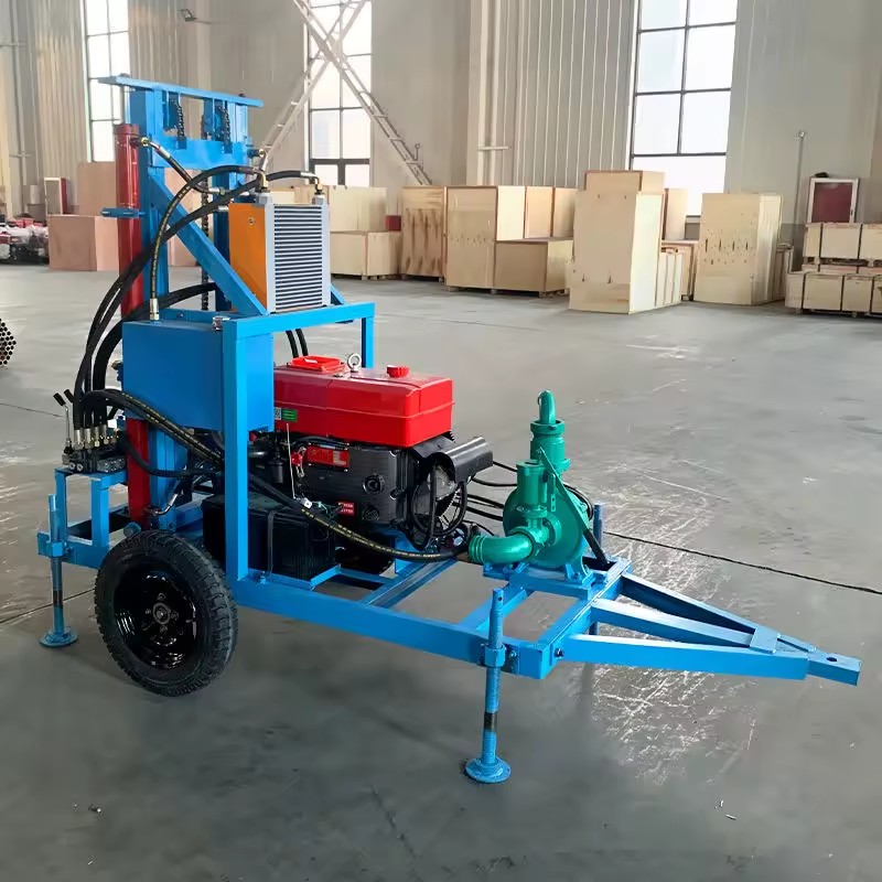 100m-200m Depth Hole Water Well Drilling Rig Machine Used Diesel Engine