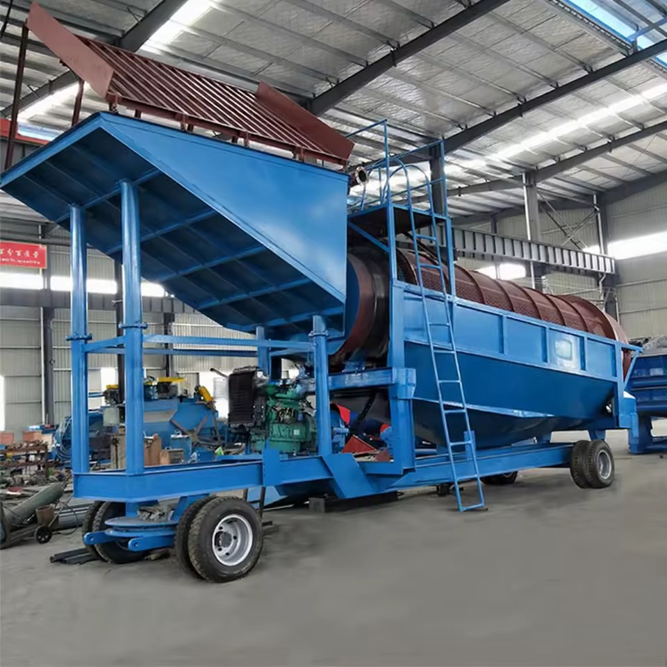 New Gold Mineral Separator Gold Wash Trommel with Core Components Bearing