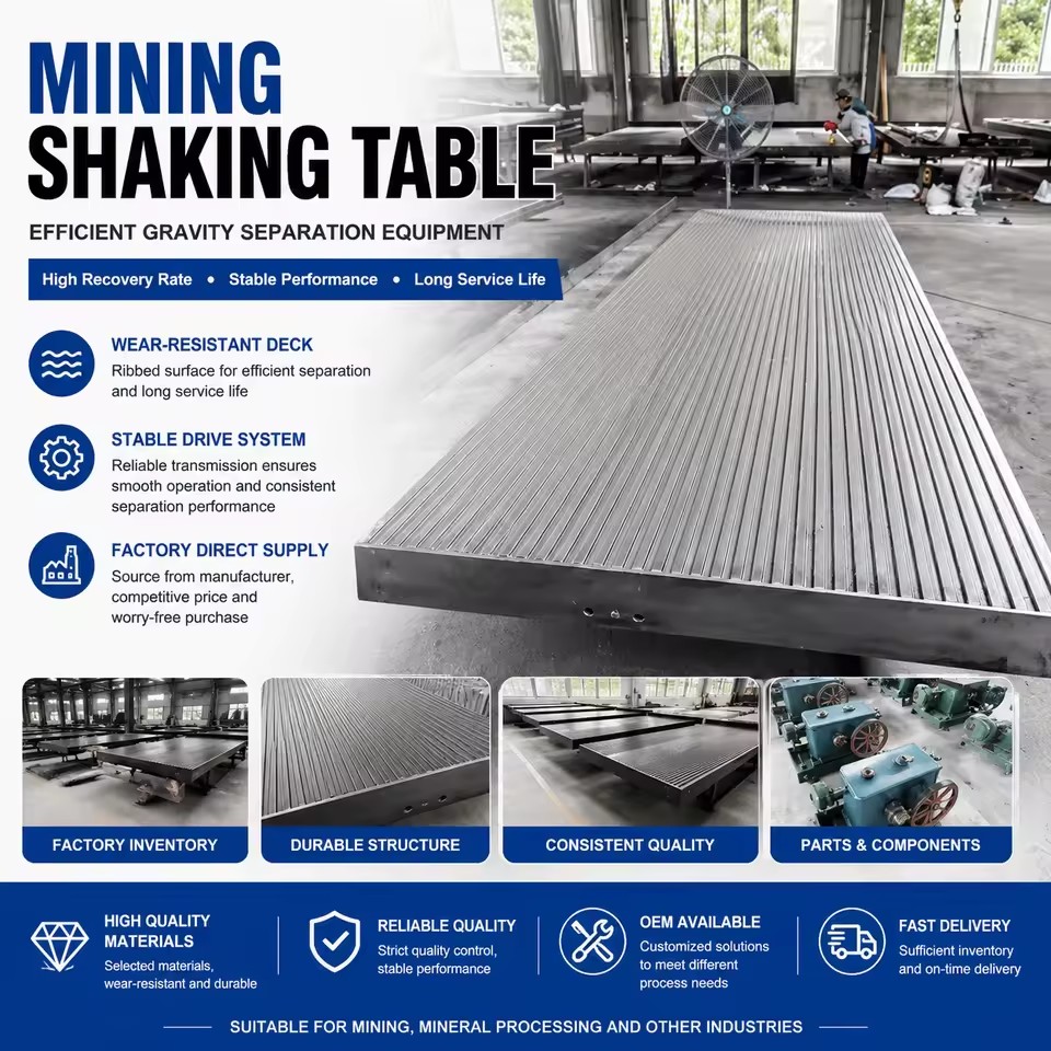 6S Gold Mining Shaking Table High Recovery Gravity Separator Machine Gold Tin Tungsten Tantalum Chrome Ore Mineral Processing