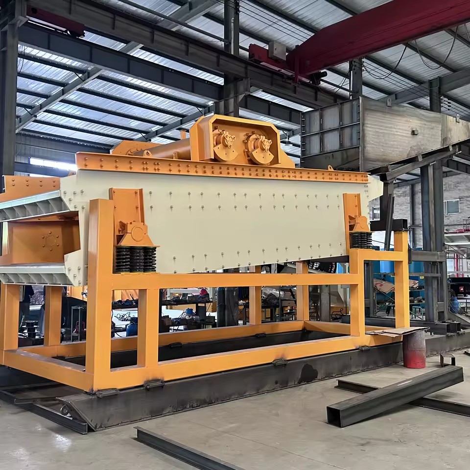 Heavy Duty Double Shaft Horizontal Vibrating Screen Linear Motion Screen for Mining Aggregate Sand Classification
