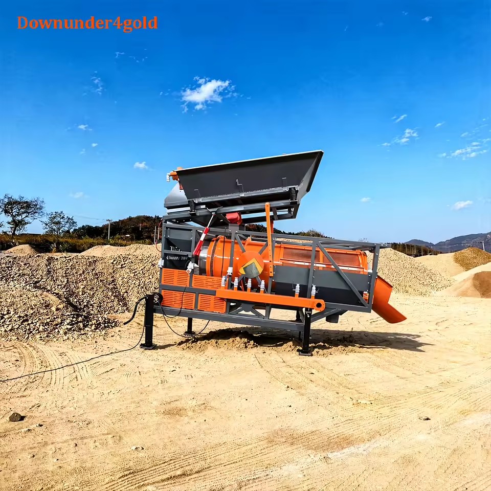High Recovery Ratio Gold Trommel Screen Small-scale Portable Sluice Box Gold Wash Plant with Clay Washing for Desert Gold Mining