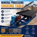 High Recovery Gold Mining Shaking Table Gravity Separator Equipment for Gold Tin Tantalum Tungsten Chrome Ore Processing Plant