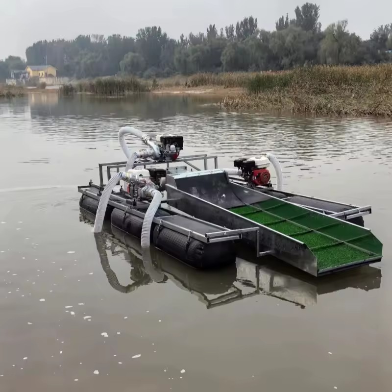 Inflatable Airbag Siphon Dredger 4/6/8 Inch Diesel Powered Jet Suction Sand Pumping Boat for River Reservoir