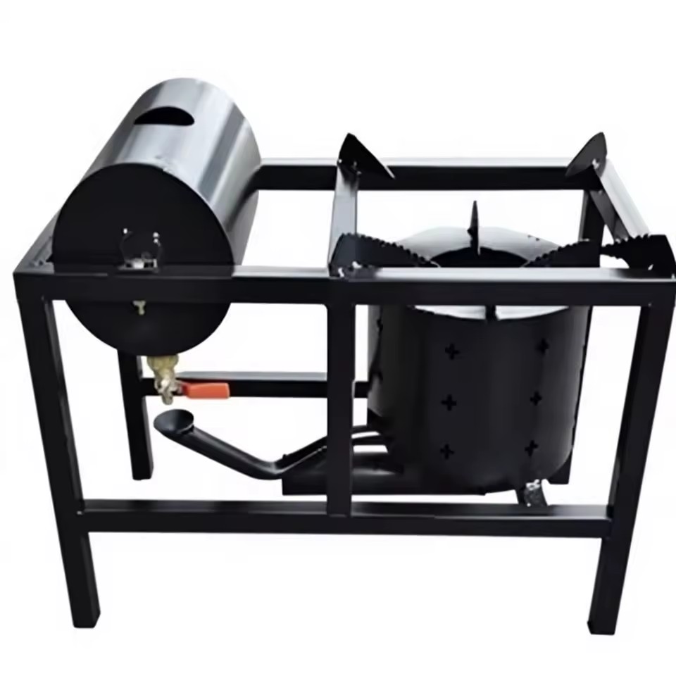 Thick Carbon Steel Waste Oil Stove with Integrated Fixed Non-Detachable Oil Tank, for Outdoor Construction Camping