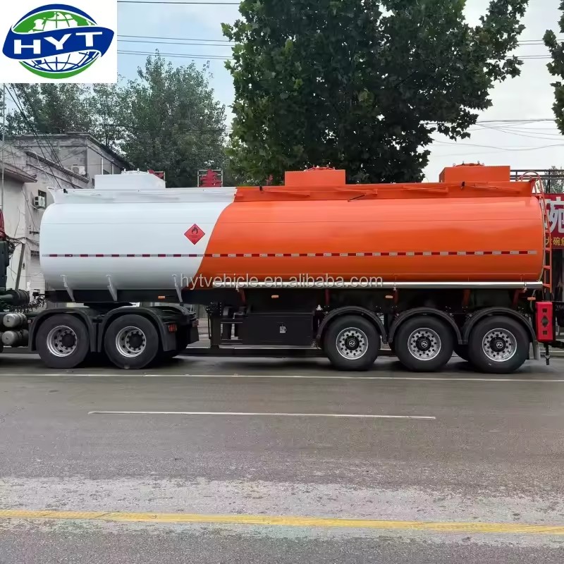 Factory Custom 3 Axle Liquid Tank Semi Trailer Edible Oil Water Tanker Semi Trailer With Manhole for Road Transportation