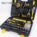 108-PCS Hand Tool Set Heat-treated Carbon Steel Complete Multi-purpose Hardware Kits for Home Repair & Industrial Maintenance