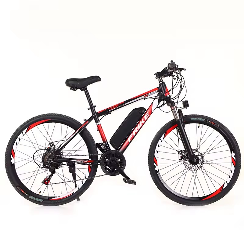 Frike Factory 26-Inch 36V Electric Hybrid Bike High Carbon Steel Frame Long Range High Speed Durable Brushless Motor Mountain