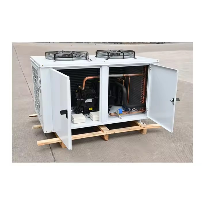 Promotional Durable Copeland Scroll Compressor Energy Saving Motor FNU80 Air Cooled Condenser Unit