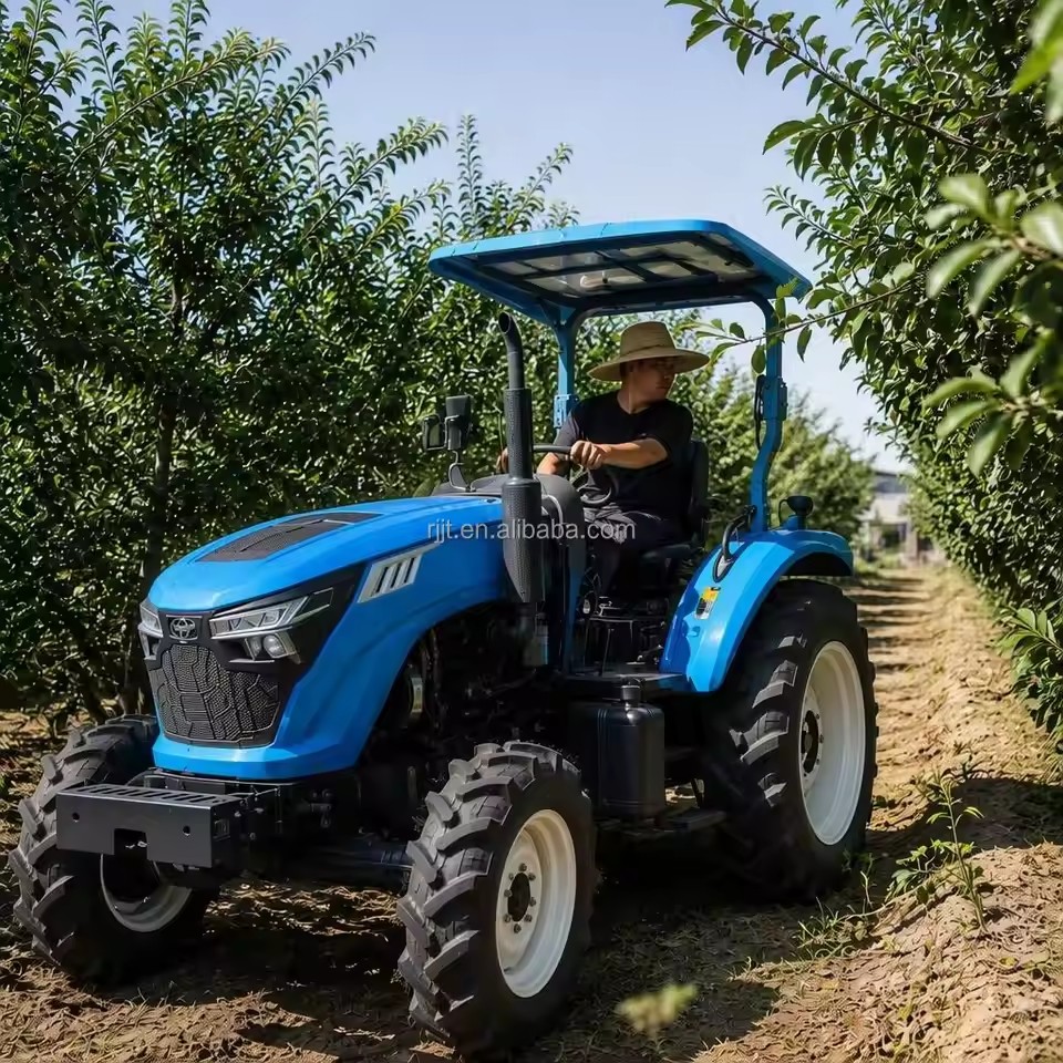 Shandong Factory Direct 50HP 70HP 90HP 100HP 4WD Wheel Agricultural Tractor Diesel Farm Machinery Manufacturer