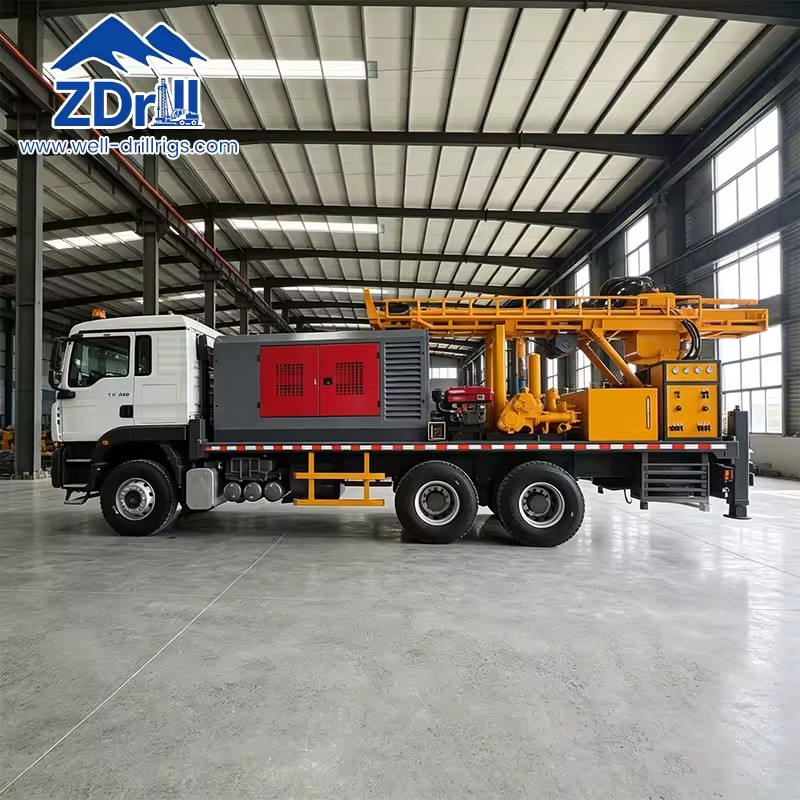 ZDT400 Truck Mounted Water Well Drilling Rig 400m Full Hydraulic Pneumatic Borehole Drilling Machine for Hard Rock