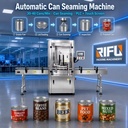 Automatic Can Seaming Machine for Tin Aluminum Cans 30-40 Cans/Min Can Sealer No-Can No-Lid Protection Food Beverage