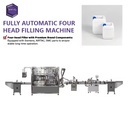 Customized Full Automatic 4 Head Tracking Liquid Glass/Plastic Bottle Filling Equipment for Chemical Shampoo Detergent