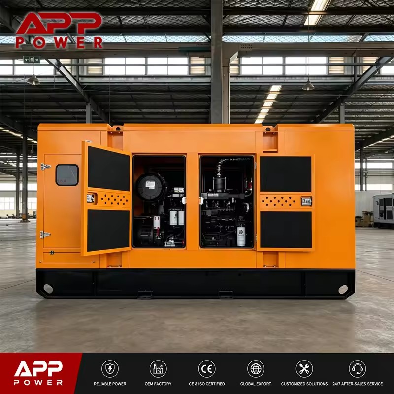 Weichai Silent Diesel Generator 50Hz Water Cooled 70dB Noise Automatic Voltage Regulation for Construction Site