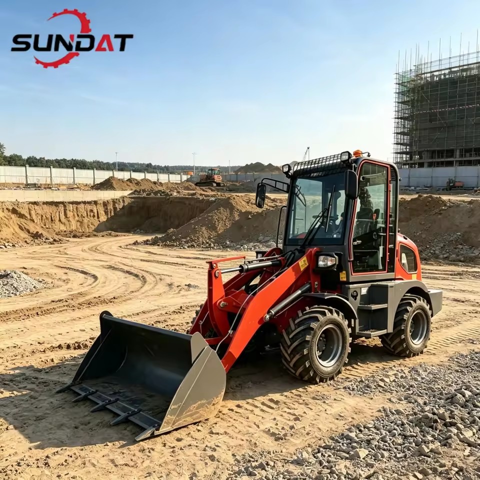 SUNDAT Articulated Telescopic Wheel Loader Adjustable Cab For Farm Quarry Stockpile And Construction Digging