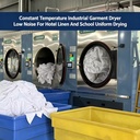 Industrial Laundry Equipment Fully Automatic Heat Pump Dryer EVI Low Temp for Commercial Washing Plant