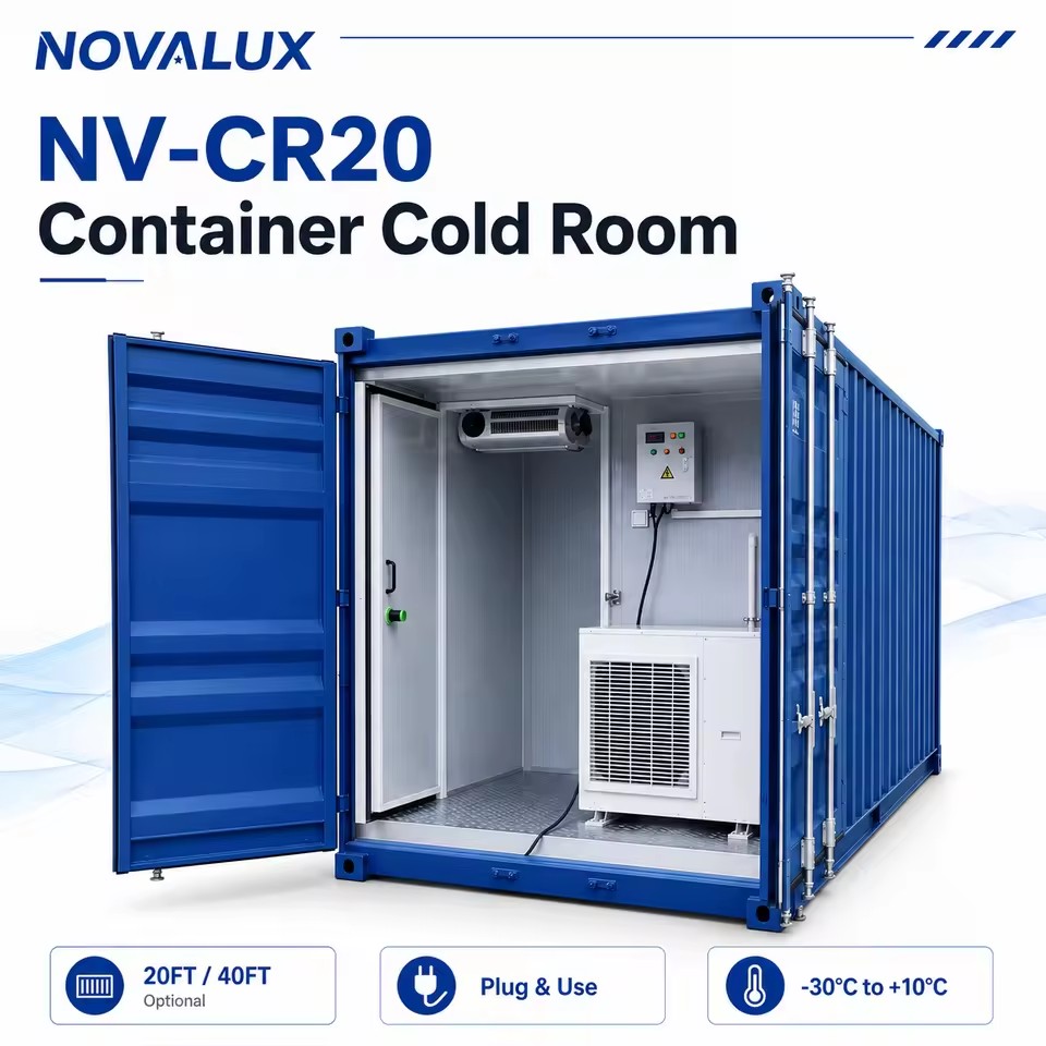 30℃ Industrial Container Cold Storage Room with Refrigeration Unit PU Insulated Panel Walk In Freezer