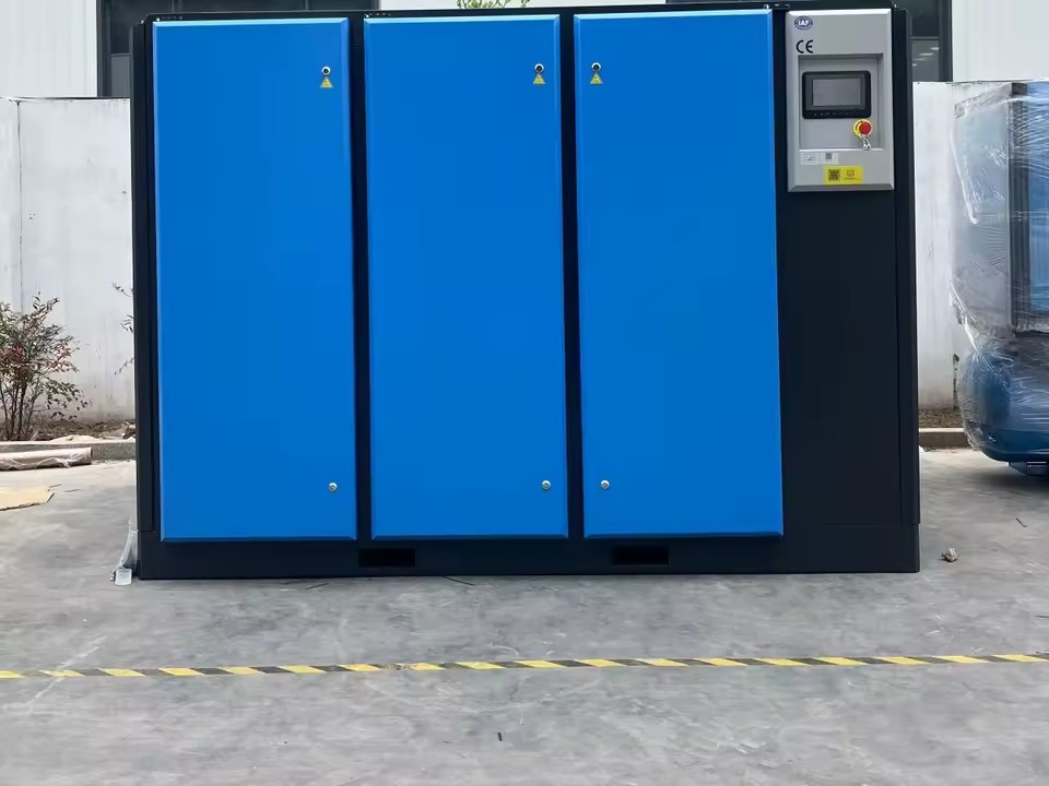 Hardbo Air-cooled Stationary Permanent Magnet Variable Frequency Drive Two-stage Compression Screw Air Compressor