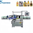 Factory High Speed Industrial Labeler Square Laundry Detergent Bottle Dual Side Automatic Sticker Applying Machinery