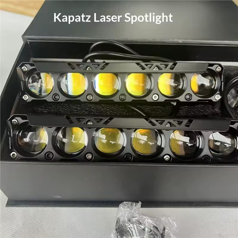 Kapats New Six-bead Dual Laser High-power Long-range Spotlight Gun Truck Off-road Vehicle Middle Net Hidden External