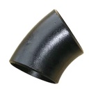 Carbon Steel Welded Pipe Elbow 45 Degree Short Radius Black Coated Pipe Fitting for Pipeline