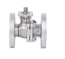 DIN PN16 2PC Flanged Ball Valve with ISO 5211 Direct Mounting Pad High Platform Design for Gas in Oil Gas Pipeline