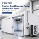 Commercial Walk-in Freezer for Supermarket Cold Storage with Electric Defrost and Refrigeration System