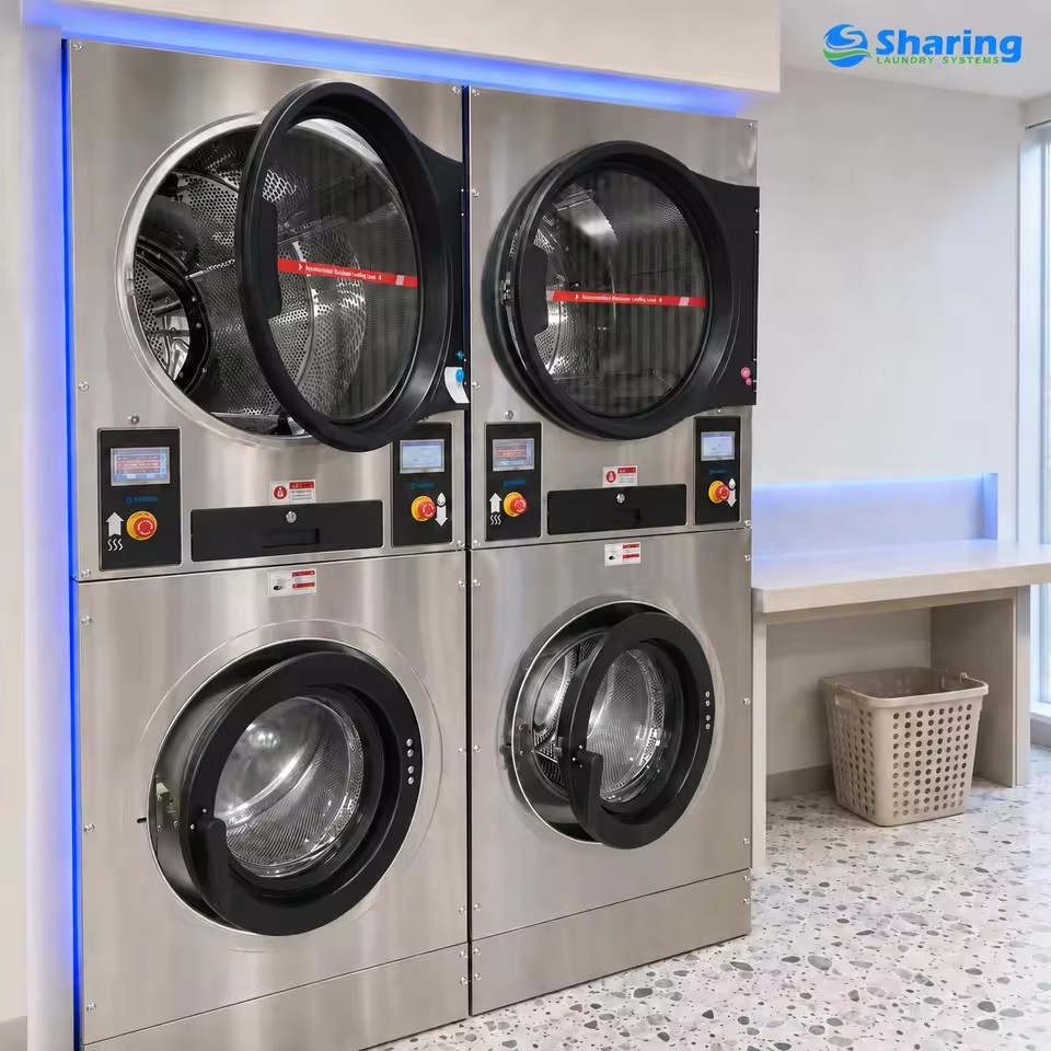 12kg 15kg 20kg Heavy Duty Washer Dryer Coin Operated Commercial Laundromat Equipment